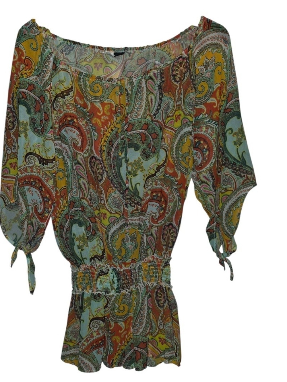 W Swim Paisley Print Swimsuit Cover Up Size XS